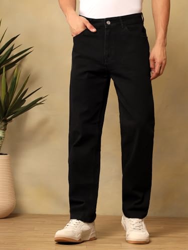 Image of KOTTY Mens Solid|Mid Rise| Coin Pocket|Button|Ankle Length|5 Pocket Jeans