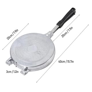 Denash Padella a Doppia Faccia, Macchina per Pancake Antiaderente, Lega di Alluminio Facile da Pulire per la Colazione in Domestica con Teglia per Panini, Teglia per Panini (A)