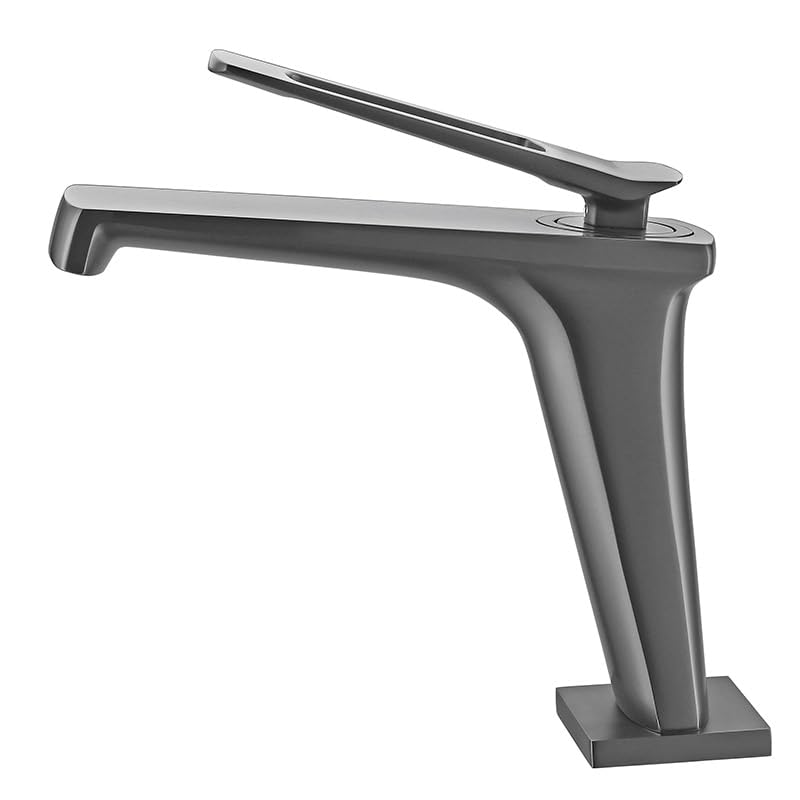 Robinet de lavabo en laiton mitigeur haut de gamme gris or noir