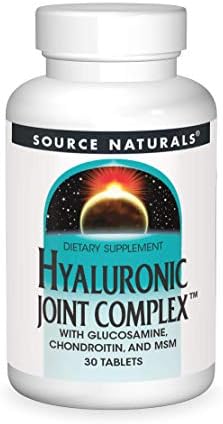 Source Naturals Hyaluronic Joint Complex with Glucosamine, Chondroitin & MSM – 30 Tablets
