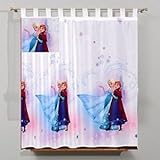 cortinas de frozen precio  Disney Tab Top Voile cortina – Frozen – 75 cm, ancho x 150 cm drop