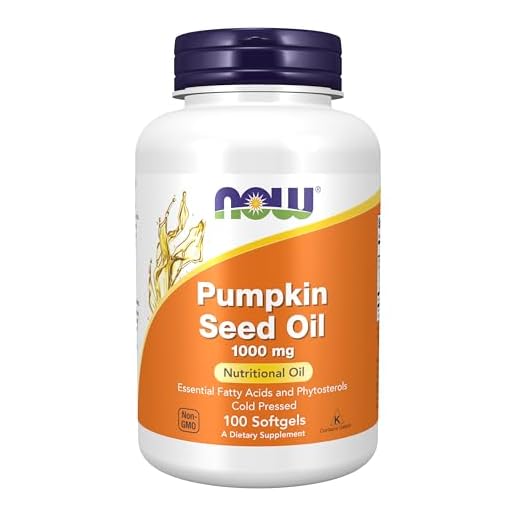 NOW Supplements, Pumpkin Seed Oil 1000 mg with Essential Fatty Acids and Phytosterols, Cold Pressed, 100 Softgels