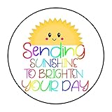 30 Sending Sunshine to Brighten Your Day Stickers, Labels, Envelope Seals