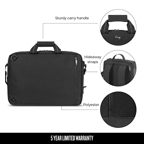 Solo New York Duane Hybrid Convertible Briefcase, Black #TOP3