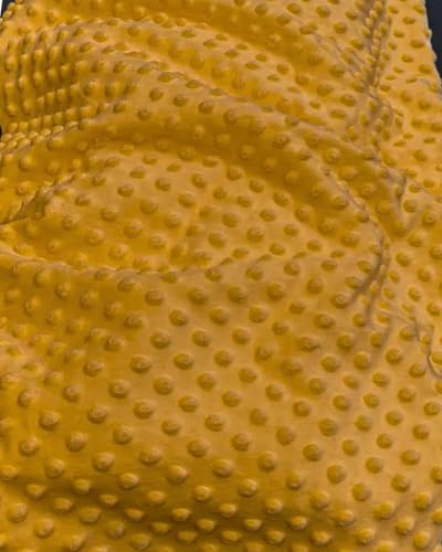 Tissu Minky Doudou Polaire - au Mètre - Largeur 160cm - Qualité Supérieure (Jaune Moutarde)