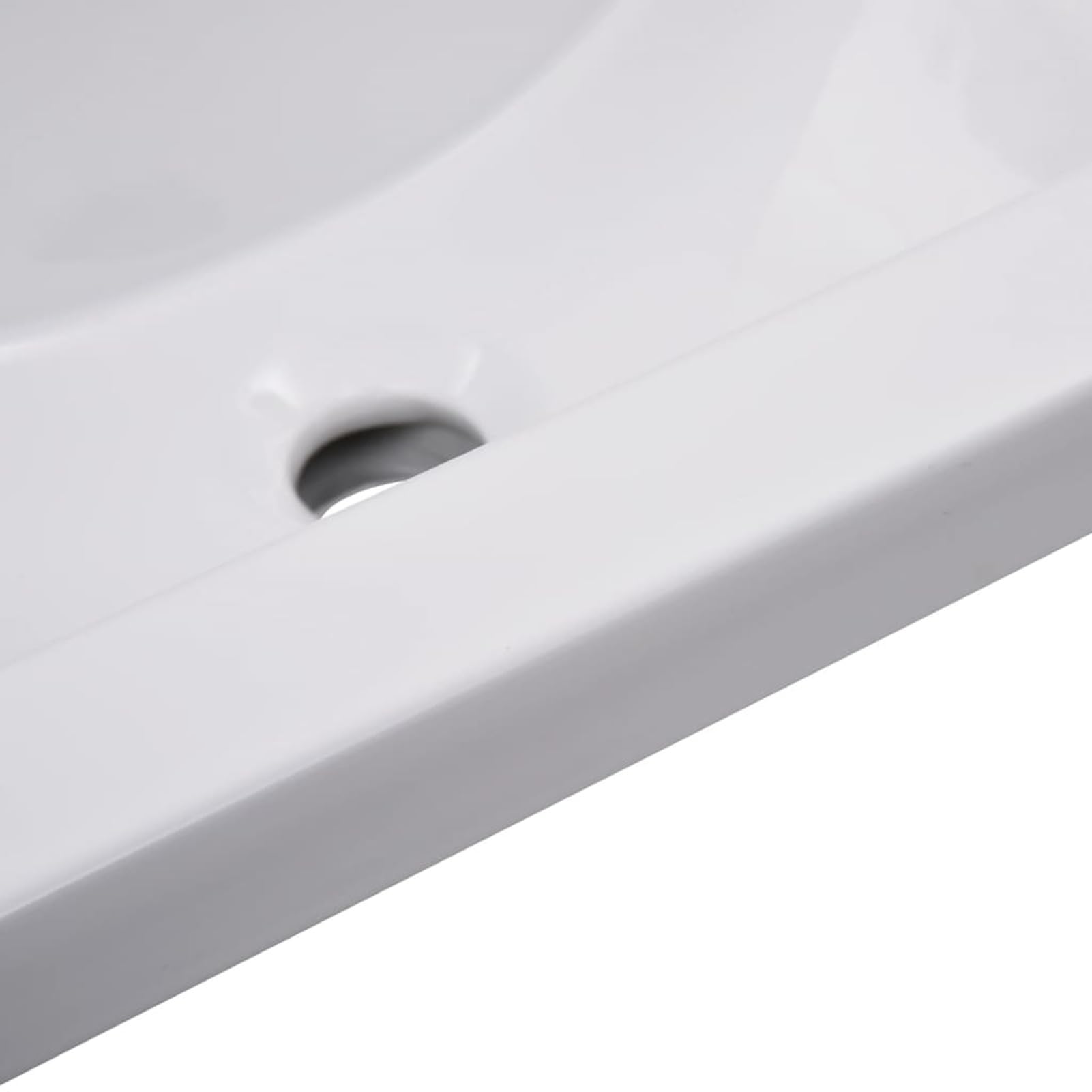 Lavabo encastrado, ShGaxin Lavabo Sobre Encimera, Lavabo Baño, Muebles De Baño, Mueble Lavabo, de cerámica blanco 61x39,5x18,5 cm