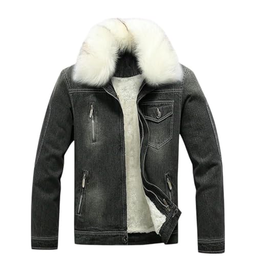 Veste en jean chaude homme pour les sorties hivernales et balades en ville