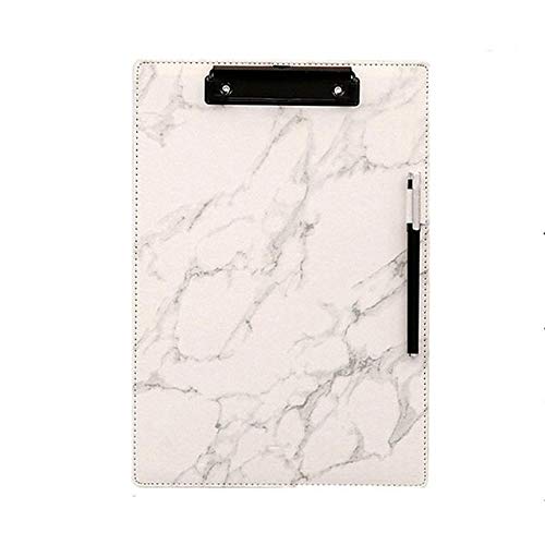 Bürobedarf-Klemmbrett, Marmor, A4-Format, Klemmbrett, Aktenordner, Schreibwarentafel, Hartfaserplatte, Schreibplatte, Clip, Bericht, Bürobedarf für Büro, Schule, langlebiger Clip mit niedrigem Profi