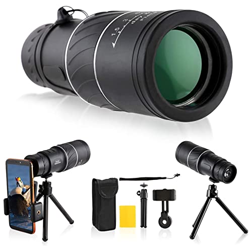 Télescope monoculaire 16x52 résout les photos floues grâce au trépied stable pour smartphone