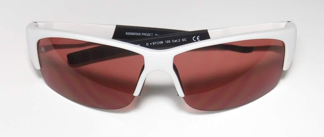 Rodenstock Proact R3275 Mens/Womens Sport Half-rim 100% UVA & UVB Lenses Sunglasses/Sun Glasses (67-6-125, White/Black)