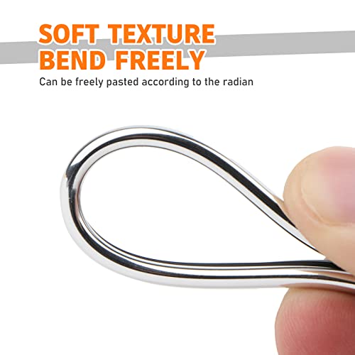 25Ft Car Body Side Molding Trim Silver 1-3/16" 30Mm Width Car/Truck/Rv Chrome Exterior Strip With Self Adhesive For Door Windows Bumper Protection Anti Scratch #TOP4