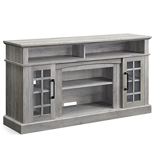 BELLEZE Traditional 58 Inch Rustic Wood TV Stand & Media Entertainment Center Console Table for TVs up to 65 Inches with Open Storage Shelves & Cabinets - Astorga (Ashland Pine)