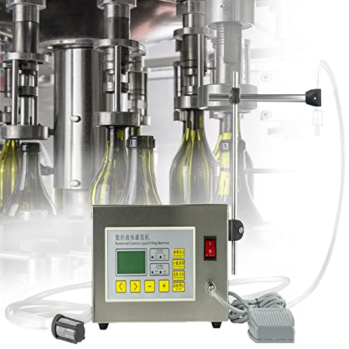 GAOMIN FlüSsigkeitsfüLlmaschine FlaschenfüLlmaschine AbfüLlmembranpumpe Digitale Steuerung FüR FlüSsigkeiten,Saft,Wein,KosmetiköL,Alkoholmaske,Mineralwasser,Automatische FüLlmaschine Cover