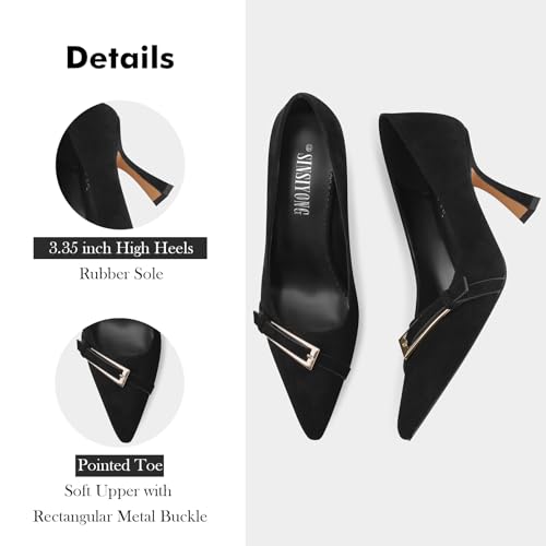 Pumps for Women Pointed Toe High Stiletto Heels Comfortable Work Dress Shoes4