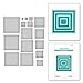 Spellbinders S4-1281 Everlasting Squares Etched Dies from The Everlasting Shapes Collection