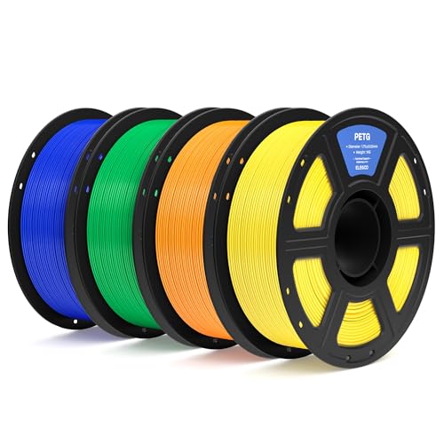 ELEGOO PETG Filament 1.75mm Bundle 4KG, 3D Printer Filament...