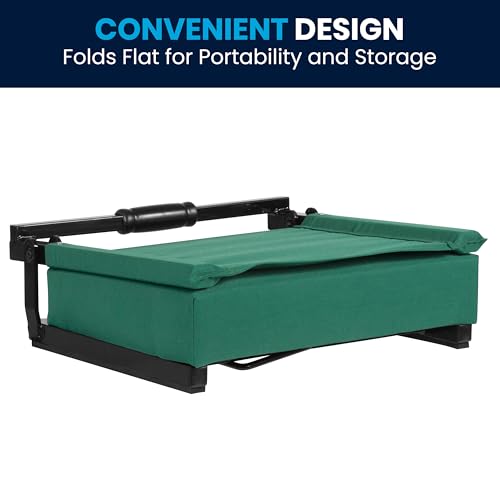 Flash Furniture Grandstand Portable Stadium Seats for Bleachers or Benches, Folding Padded Stadium Chairs with Handle, Pack of 2, 500 lb. Weight Capacity, Hunter Green by Flash Furniture - Image 6