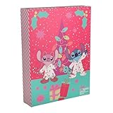 Paladone Stitch Stationary - Calendario de Adviento prémium de 24 días, Licencia Oficial y decoración navideña de Temporada para Dormitorio de niñas