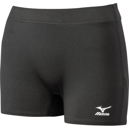 Mizuno Women's Flat Front Shorts, Black, Medium