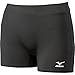 Mizuno Women's Flat Front Shorts, Black, Medium