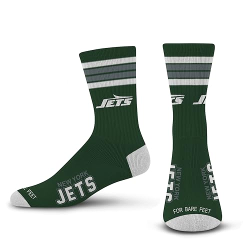 For Bare Feet NFL Stripe Deuce Calcetines 504, Boquillas, Jets