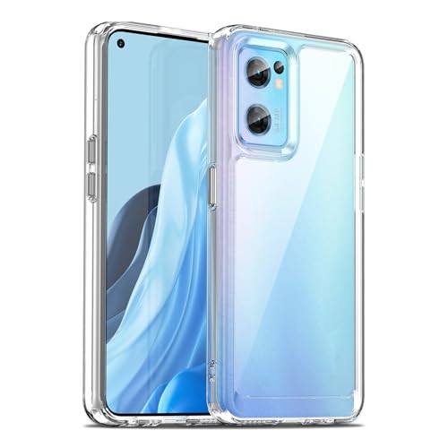 Liisooka Case for OPPO Find X5 Lite/Reno 7 5G Military Grade Drop Protection Phone Case Yellowing Resistant Anti-Scratch Hard PC Back Shockproof Hard Ultra-Thin Protective Cover Clear