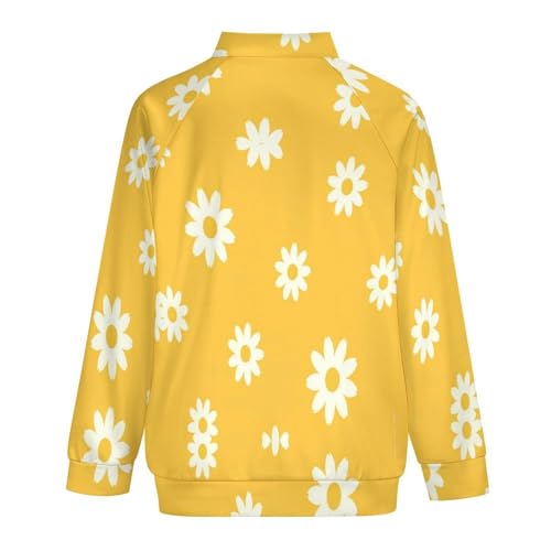 Veste de baseball blouson bomber fleurs look décontracté y2k - 4