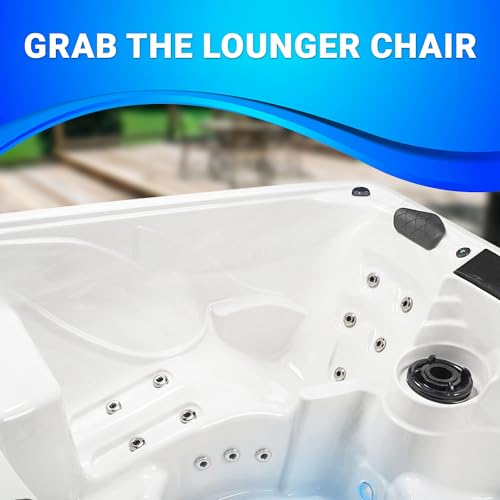 Essential Hot Tubs 28-Jet Edgewater Hot Tubs, Seats 5-6, with Lounger, Driftwood
