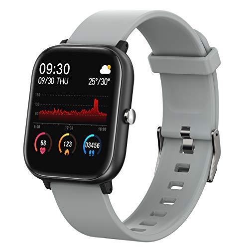 Fitness Tracker, FirYawee Smart Watch for Android Phones, Touch Screen IP68 Waterproof Smartwatch with Heart Rate Monitor Sleep Monitor, Step/Distance/Calorie Counter Fitness Watch for Women Men