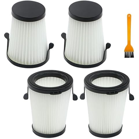 Aolleteau 4 Pack HEPA Vacuum Filters Compatible with Milwaukee M12 Compact Vacuum 0850-20, Compare to part# 49-90-1950, Including 4 Pack HEPA Filters & 1 Pack Brush Cover