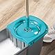 Beldray Antibac Spin Mop - String Mop mit Eimer, Dual Compartment Mop Eimer, Sauberes & Schmutziges Wasser, 2 Griffe für einfache Manövrierbarkeit, Pedalaktivierte Schleuderfunktion, Nachfüllmoppkopf