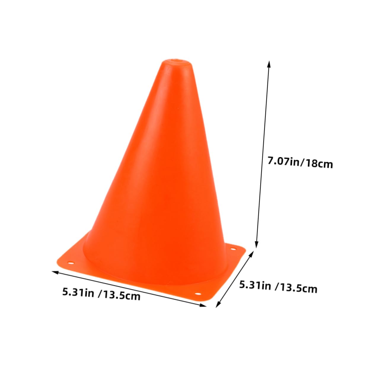 VANZACK Skate Soccer Obstacle 18cm Plastic Training Cones Exercise Cones for Sports Lightweight