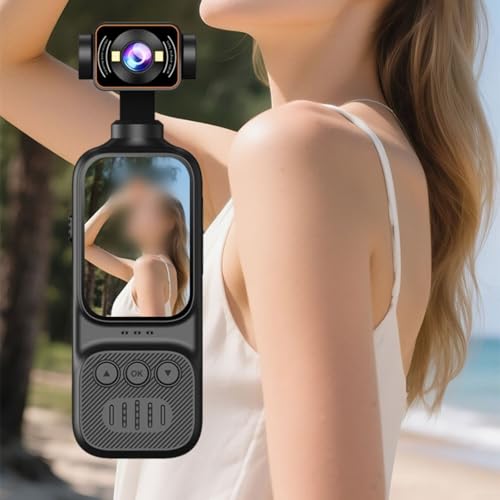 Caméra de vlogging 2K portable et rotative avec stabilisation