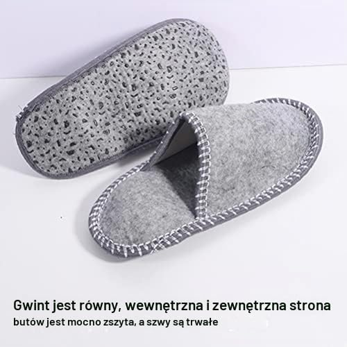 Zestaw Kapci Filcowych dla Gości i Rodziny - 6 Par, Zmywalne, z Torbą do Przechowywania, dla Mężczyzn i Kobiet, Idealne dla Spa, Gości, Hoteli i Podróży
