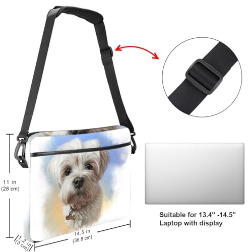 Maletín laptop contra impactos bolso bandolera Shih Tzu para ordenador 36.7 cm 7