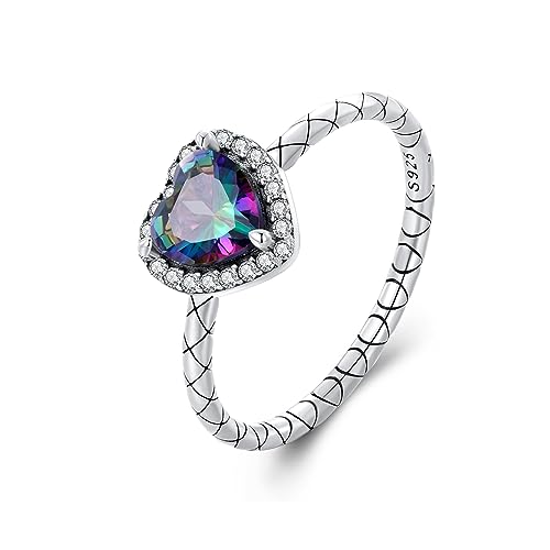 Bague bijoux vintage gothique crâne anneaux cœur zircone cristal