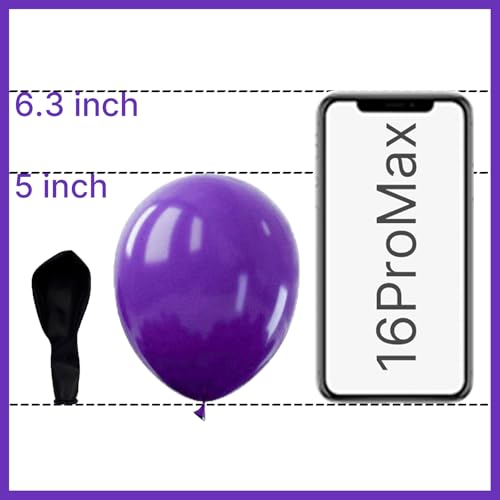 Image of PartyWoo Dark Purple Balloons 50 pcs 5 Inch Small Mini Royal Purple Balloons for Graduation Halloween Mardi Gras Ramadan Eid Wedding Baby Shower Anniversary Birthday Party Decorations Purple-Y16