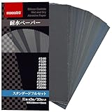 [ネセクト] 耐水ペーパーセット サンドペーパー 耐水紙やすり 金属 木工 補修[日本国内企画品] (スタンダードフルセット（#240~#3000 33枚セット）)