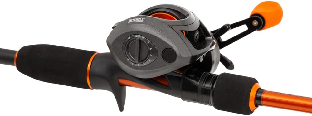 Close-up of Mitchell Traxx MX reel braking system