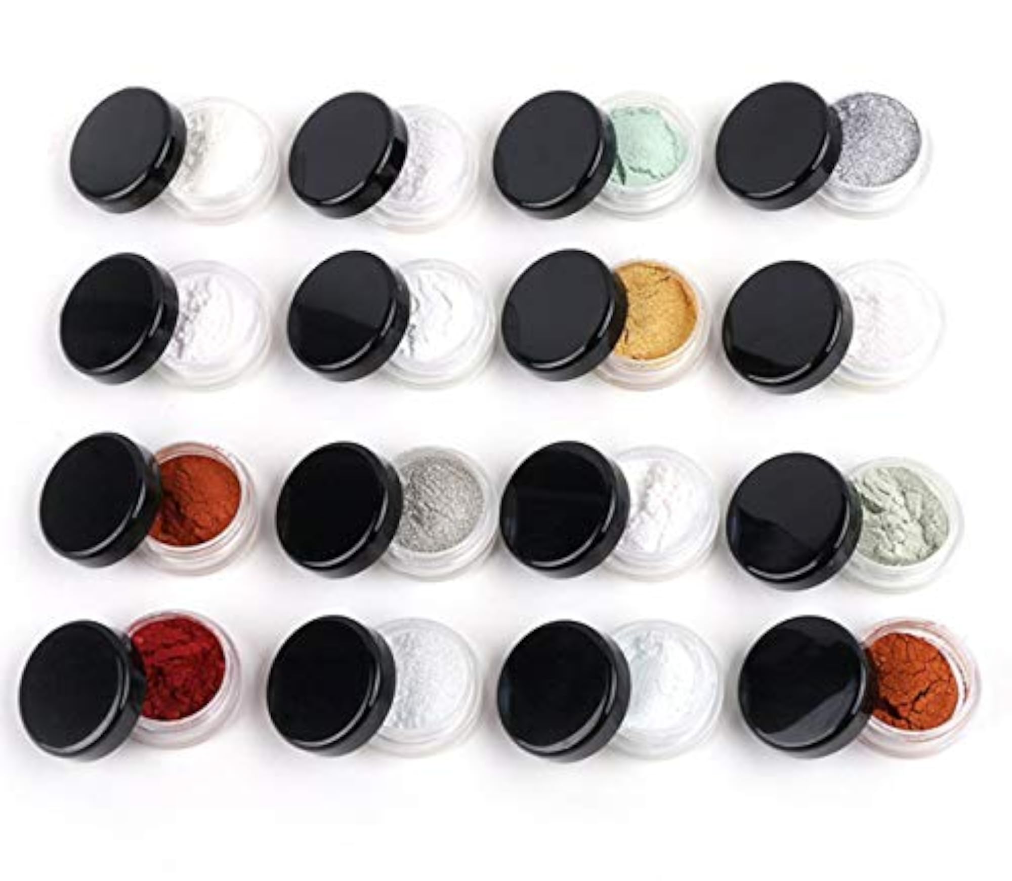 120 Pieces Clear Plastic Jars with Black Lids, 3 Gram