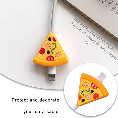 YPWangShengRui Cute Pizza Shape USB Charger Protectors for Cellphone Accessories, orange - Image 3