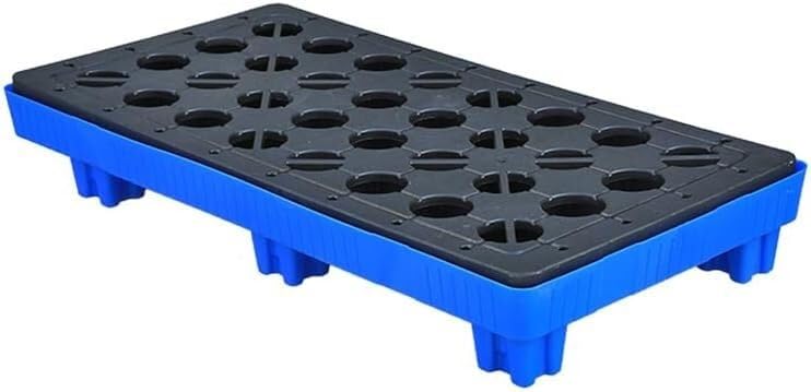 Pallet industriale per stoccaggio tamburo, impilabile con scarico, piattaforma di trasporto modulare rimovibile per garage, 120 x 120 x 17 cm
