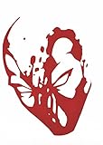 Deadpool Bloody Face Decal Vinyl Sticker|Cars Trucks Walls Laptop|RED|6 In|KCD451