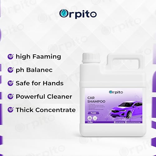Image of Car Shampoo 5L Multi Fragrance | High Foam Car Wash Liquid | Deep Cleaning Formula | pH Neutral Paint Safe | Removes Dust & Grime | Glossy Finish Wash (1, PURPLE)