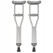 PCP Push Button Adjustable Height Crutches, Chrome, Kids Child Size