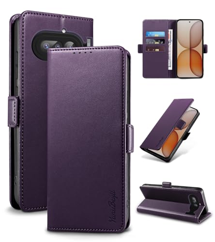 Yunubeyii Wallet Flip Case for Nothing Phone 4a,Purple