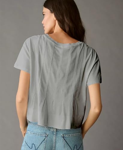 OPCAKM Womens Summer Pleated Swing Tee Casual Babydoll Peplum Tunic Shirts Tops3