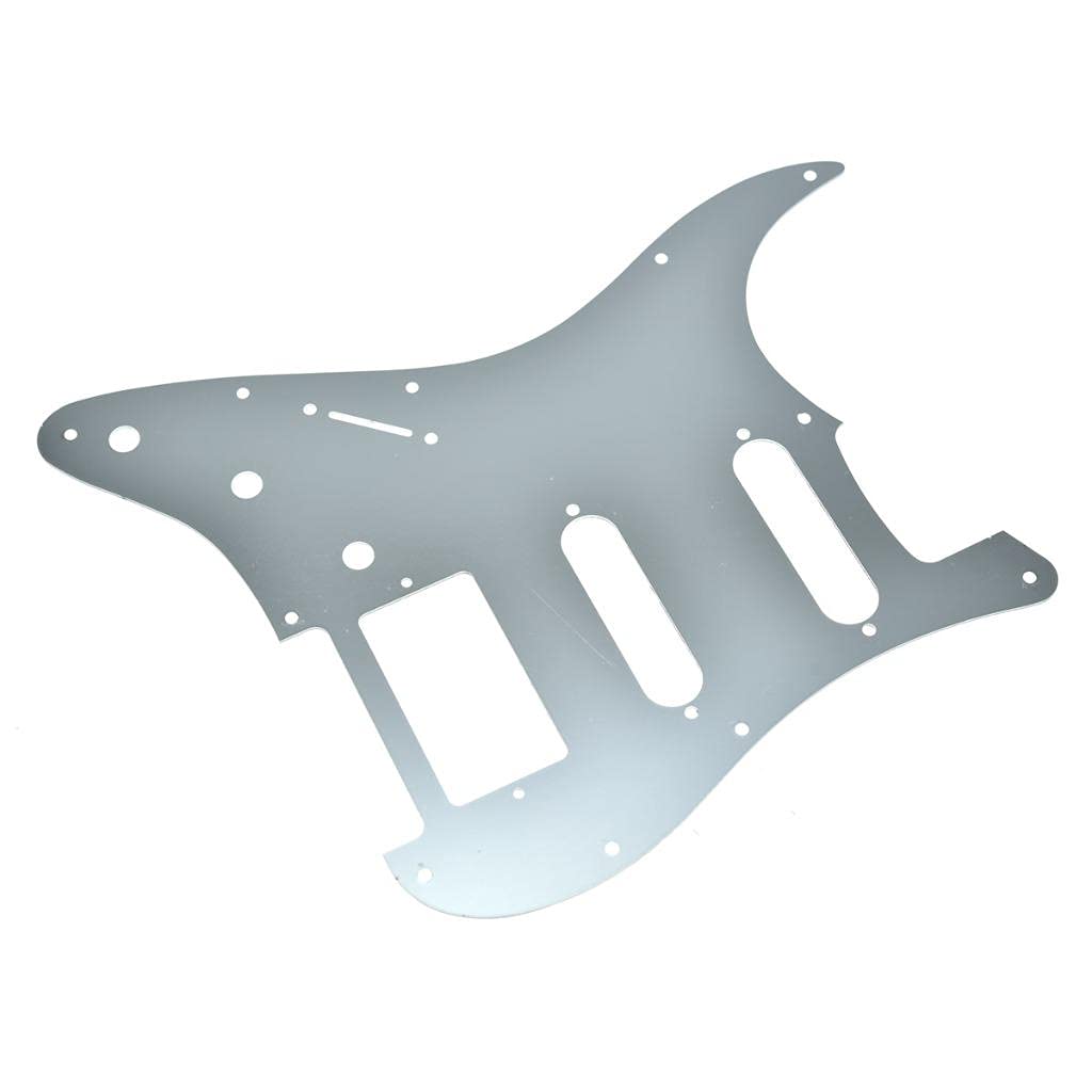 KAISH 11 Hole Metal Aluminum Anodized Modern Style ST/Strat HSS Pickguard Guitar Pick Guard Scratch Plate for USA/Mexico Stratocaster/Strat Silver - Image 4