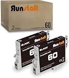Run Star 2 Pack T060 Remanufactured Ink Cartridge Replacement for Epson 60 T060 use for Epson Stylus C88 CX3800 CX3810 CX4200 CX4800 CX5800F CX7800 C68 C88PLUS Printer (2 Black)