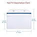 1 Pack Horizontal Heavy Duty Clear ID Badge Holder Card Holder with Resealable Zip for Multiple Cards (Vinyl PVC) by Wisdompro - Blue Zip
